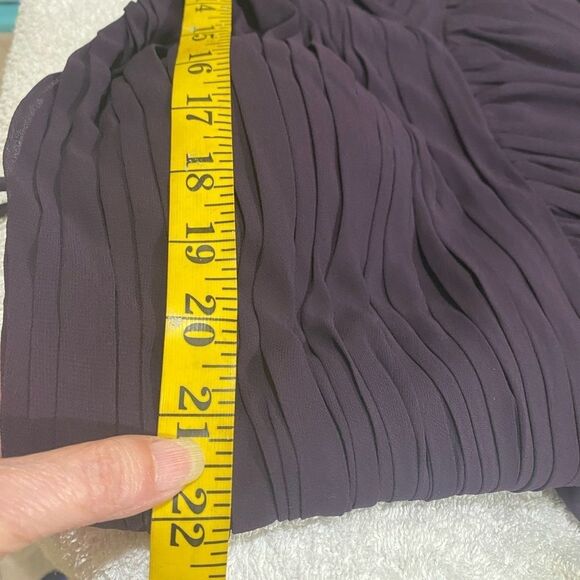 Bill Levkoff Style 109 Plum Chiffon Sweetheart Bodice Fit & Flare Dress SZ 22 - Picture 11 of 13